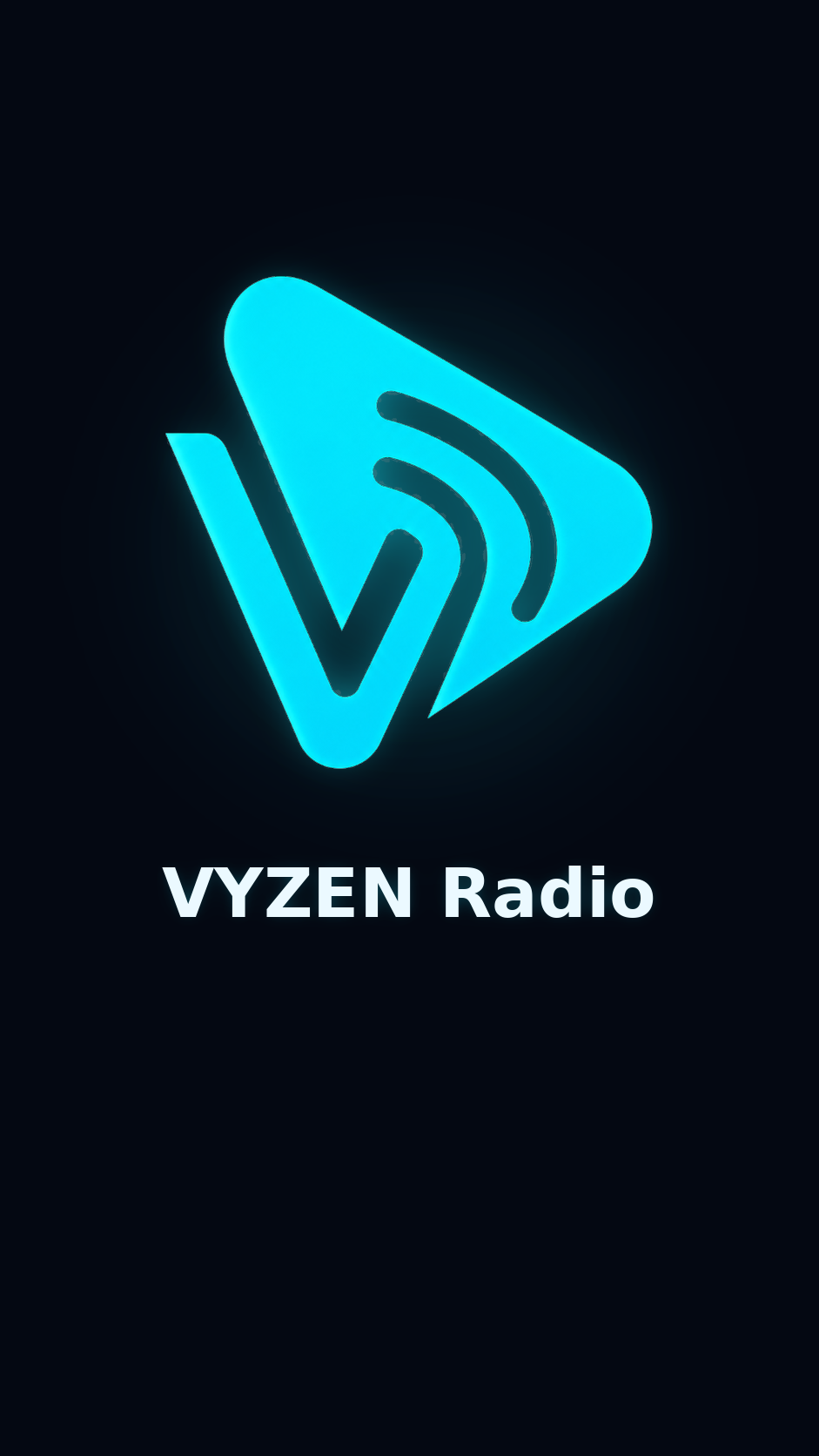 VYZEN Radio intro screen
